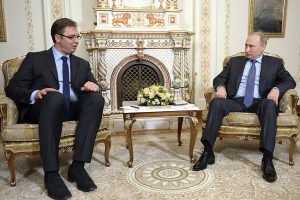 Vucic im Jahr 2014 mit Vladimir Putin. Die enge Bindung Serbiens an Russland lässt Beobachter oft sorgenvoll zurück, bietet aber auch Chancen. Copyright: Von Kremlin.ru, CC-BY 4.0, https://commons.wikimedia.org/w/index.php?curid=34663545